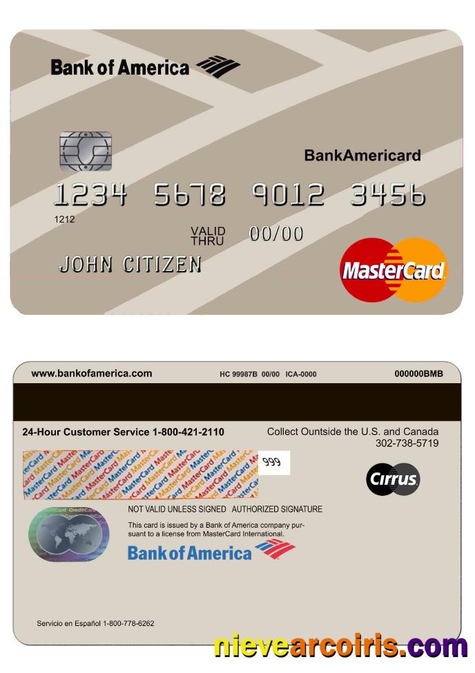 USA Bank of America Mastercard